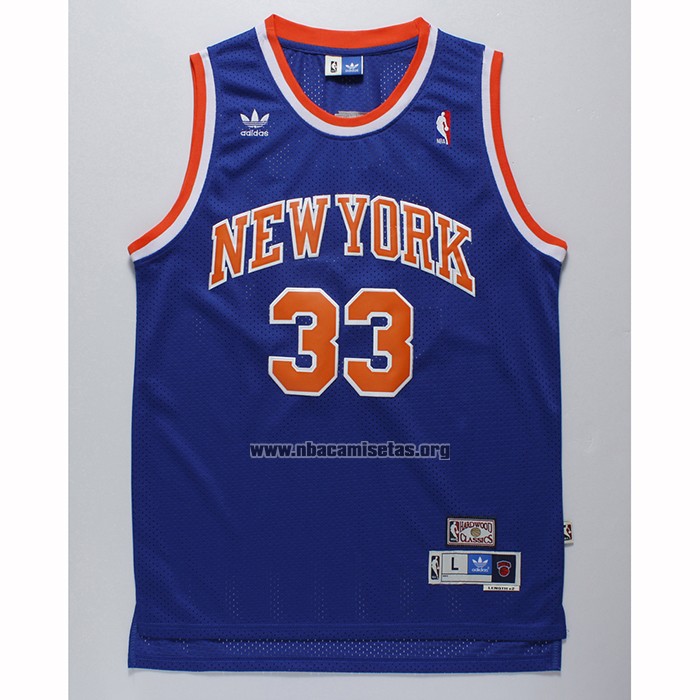 Camiseta New York Knicks John Starks NO 3 Retro Azul